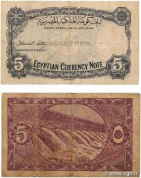 5 Piastres Lot EGYPT  1940 P.163 et P.164a VG