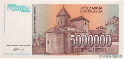 5000000 Dinara YUGOSLAVIA  1993 P.132 FDC