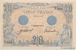 20 Francs BLEU FRANCE  1912 F.10.02 VF+