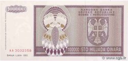 100000 Dinara BOSNIE HERZÉGOVINE  1993 P.141a NEUF