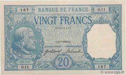 20 Francs BAYARD FRANCE  1916 F.11.01 XF+