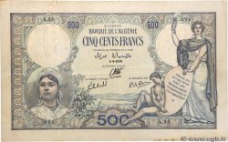 500 Francs ALGÉRIE  1939 P.082