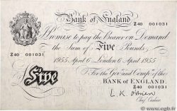 5 Pounds ANGLETERRE  1955 P.345