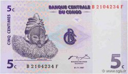 5 Centimes CONGO, DEMOCRATIQUE REPUBLIC  1997 P.081a