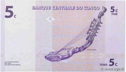 5 Centimes CONGO, DEMOCRATIQUE REPUBLIC  1997 P.081a UNC