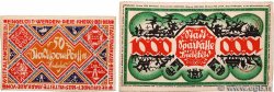 Lot de 2 billets en tissu Lot GERMANIA Bielefeld 1922 