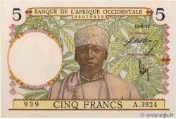 5 Francs FRENCH WEST AFRICA  1937 P.21
