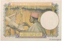 5 Francs FRENCH WEST AFRICA  1937 P.21 q.FDC