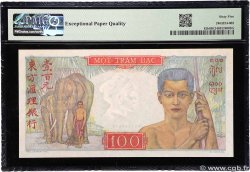 100 Piastres FRENCH INDOCHINA  1947 P.082b UNC-