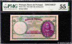 20 Escudos Épreuve PORTUGAL  1941 P.153s AU