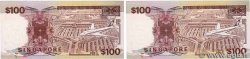 100 Dollars Consécutifs SINGAPORE  1995 P.23c UNC