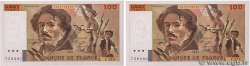 100 Francs DELACROIX imprimé en continu Consécutifs FRANCE  1993 F.69bis.08