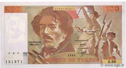 100 Francs DELACROIX modifié Fauté FRANCE  1984 F.69.08b