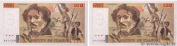 100 Francs DELACROIX imprimé en continu Consécutifs FRANCE  1993 F.69bis.05