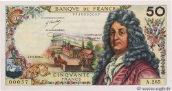 50 Francs RACINE Petit numéro FRANCE  1976 F.64.32A285 UNC-