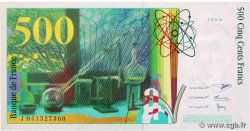 500 Francs PIERRE ET MARIE CURIE Sans STRAP Fauté FRANCE  1998 F.76f4.04 UNC-