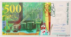500 Francs PIERRE ET MARIE CURIE Numéro spécial FRANKREICH  1994 F.76.01 ST