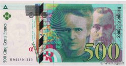 500 Francs PIERRE ET MARIE CURIE FRANCE  1998 F.76.04 UNC