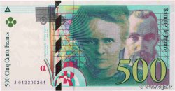 500 Francs PIERRE ET MARIE CURIE FRANCE  1998 F.76.04 UNC-