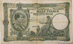 1000 Francs - 200 Belgas BELGIEN  1932 P.104