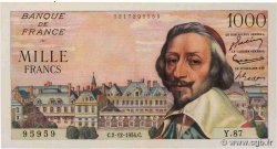 1000 Francs RICHELIEU Numéro radar FRANCE  1954 F.42.09 XF+