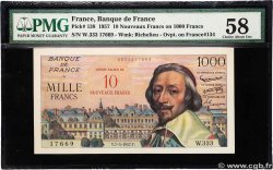 10 NF sur 1000 Francs RICHELIEU FRANCE  1957 F.53.01 AU