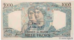 1000 Francs MINERVE ET HERCULE Faux FRANCE  1946 F.41.11x AU-