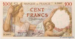 100 Francs SULLY FRANCE  1942 F.26.69