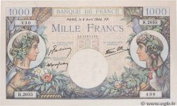 1000 Francs COMMERCE ET INDUSTRIE FRANCE  1944 F.39.05 UNC-
