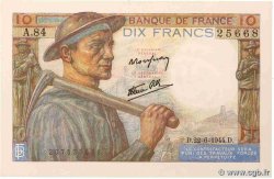 10 Francs MINEUR FRANCE  1944 F.08.12