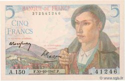 5 Francs BERGER FRANCE  1947 F.05.07