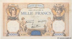 1000 Francs CÉRÈS ET MERCURE type modifié FRANCE  1938 F.38.21