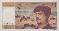 20 Francs DEBUSSY FRANKREICH  1980 F.66.01A2