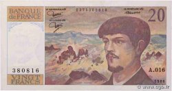 20 Francs DEBUSSY FRANCE  1986 F.66.07A16 AU-