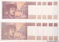 20 Francs DEBUSSY Modifié Lot FRANCE  1997 F.66ter.02A51 à A57, A60 et A61 pr.NEUF