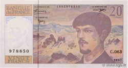20 Francs DEBUSSY Modifié FRANKREICH  1997 F.66ter.02-63