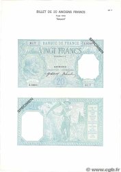 20 Francs BAYARD Planche FRANKREICH  1975 F.11pl