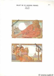 20 Francs PÊCHEUR Planche FRANCE  1975 F.13pl UNC-