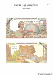 10000 Francs GÉNIE FRANÇAIS Planche FRANCE  1975 F.50pl AU