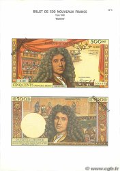 500 Nouveaux Francs MOLIÈRE Planche FRANCE  1975 F.60pl AU