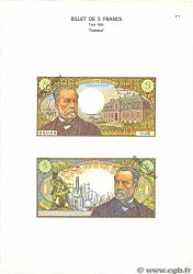 5 Francs PASTEUR Planche FRANKREICH  1975 F.61pl