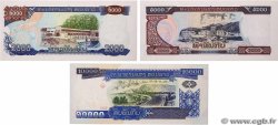 2000, 5000 et 10000 Kip Lot LAOS  2002 P.33a, P.34 et P.35a ST