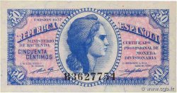 50 Centimos SPANIEN  1937 P.093