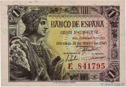 5 Pesetas Lot SPANIEN  1943 P.126a
