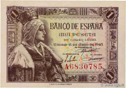 1 Peseta SPANIEN  1945 P.128a