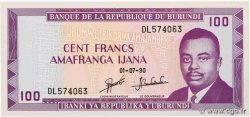 100 Francs BURUNDI  1990 P.29c