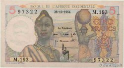 5 Francs FRENCH WEST AFRICA  1954 P.36