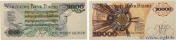 5000 et 20000 Zlotych Lot POLOGNE  1988 P.150c et P.152 pr.NEUF
