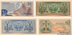 1 et 2,5 Rupiah Lot INDONESIA  1956 P.074 à P.077 FDC