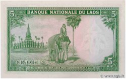 5 Kip LAOS  1962 P.09b fST+